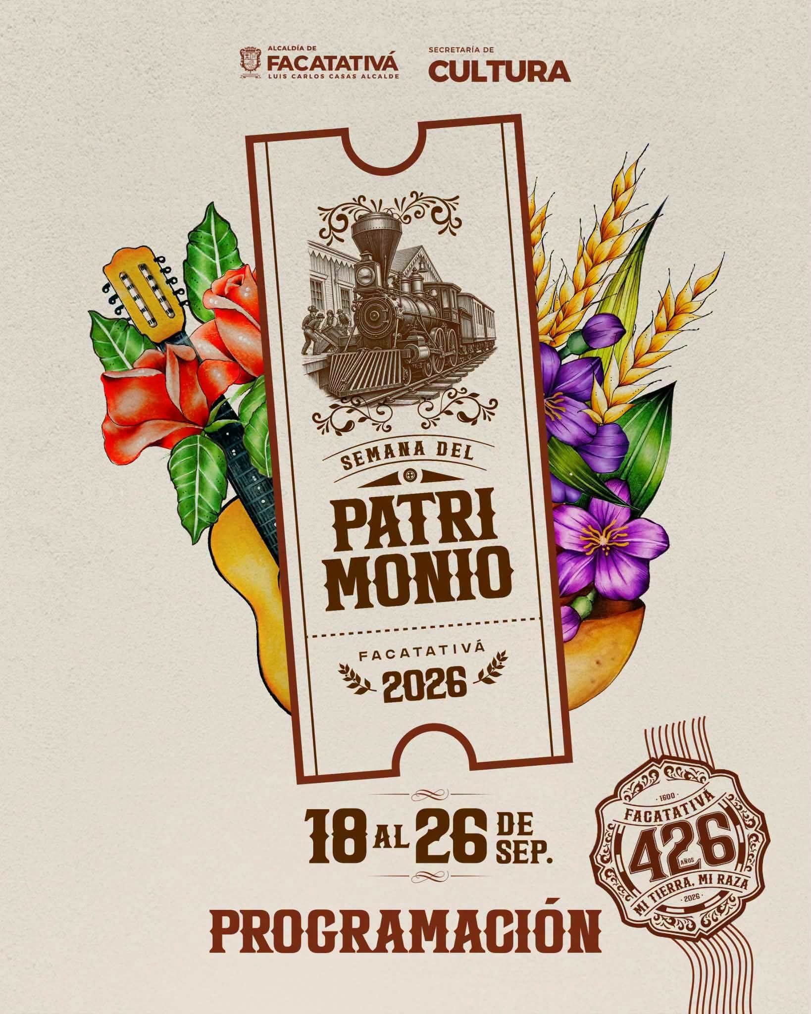 ALCALDIA MUNICIPAL DE FACATATIVA.               Con el #CRONISTA…Invitacion para participar en la «Semana del patrimonio» del 18 al 26 de septiembre
